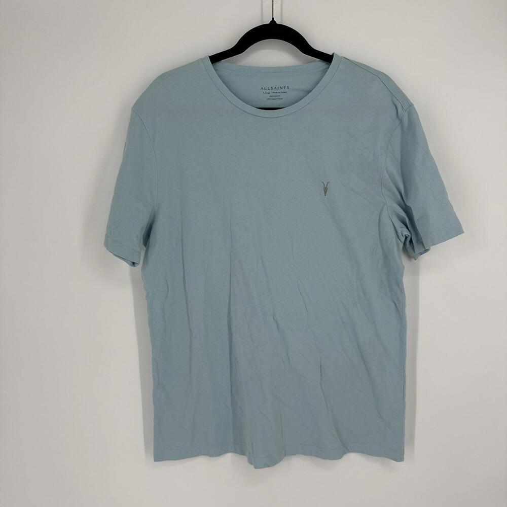 Allsaints shirt mens XL organic cotton brace short sleeve tee casual summer